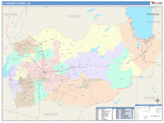 El Dorado County, CA Digital Map Color Cast Style